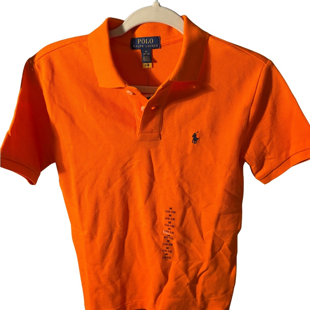 Ralph Lauren Men's Bright Orange Polo Shirt